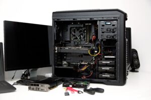 Building,Of,Pc,,Atx,Motherboard,And,Computer,Power,Supply,Unit